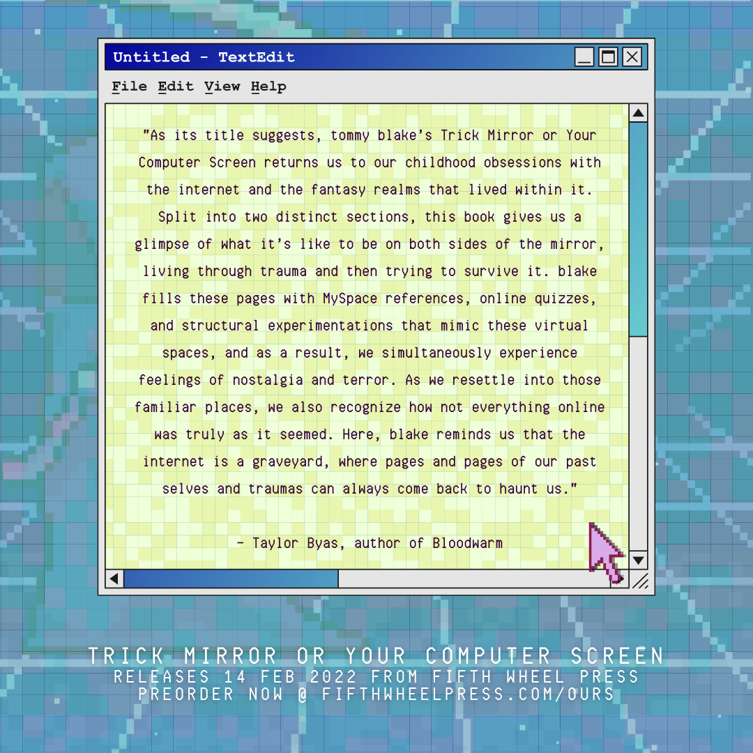 Trick Mirror or Your Computer Screen by tommy blake