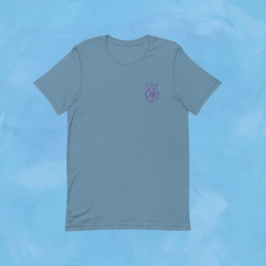 fwp embroidered tee - purple